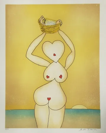 エッチングと　アクチアント François - Dame de coeur à la mer