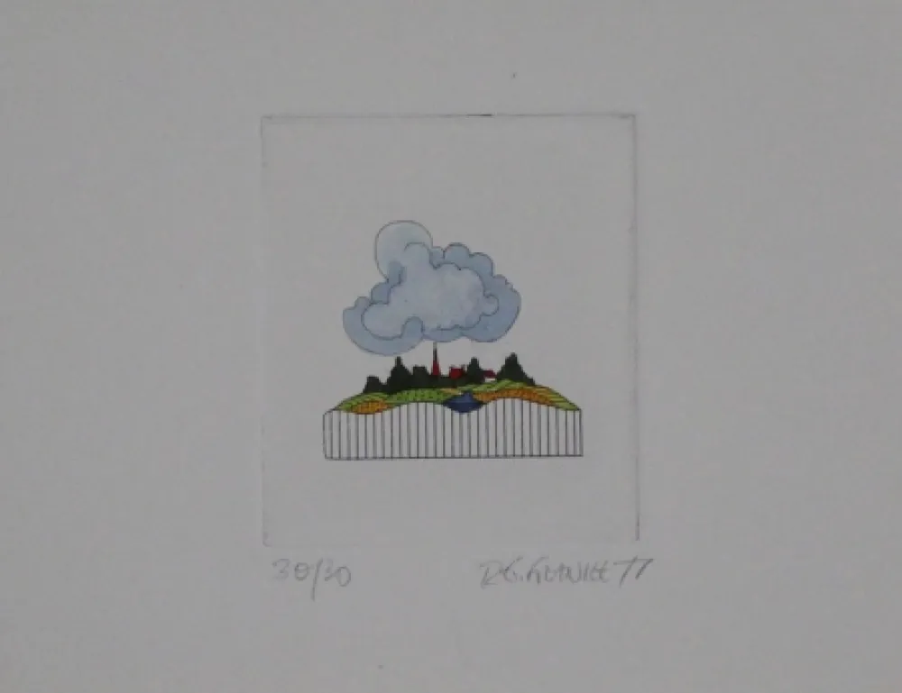 エッチングと　アクチアント Franke - Landschaft / Landscape