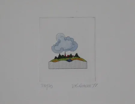 エッチングと　アクチアント Franke - Landschaft / Landscape