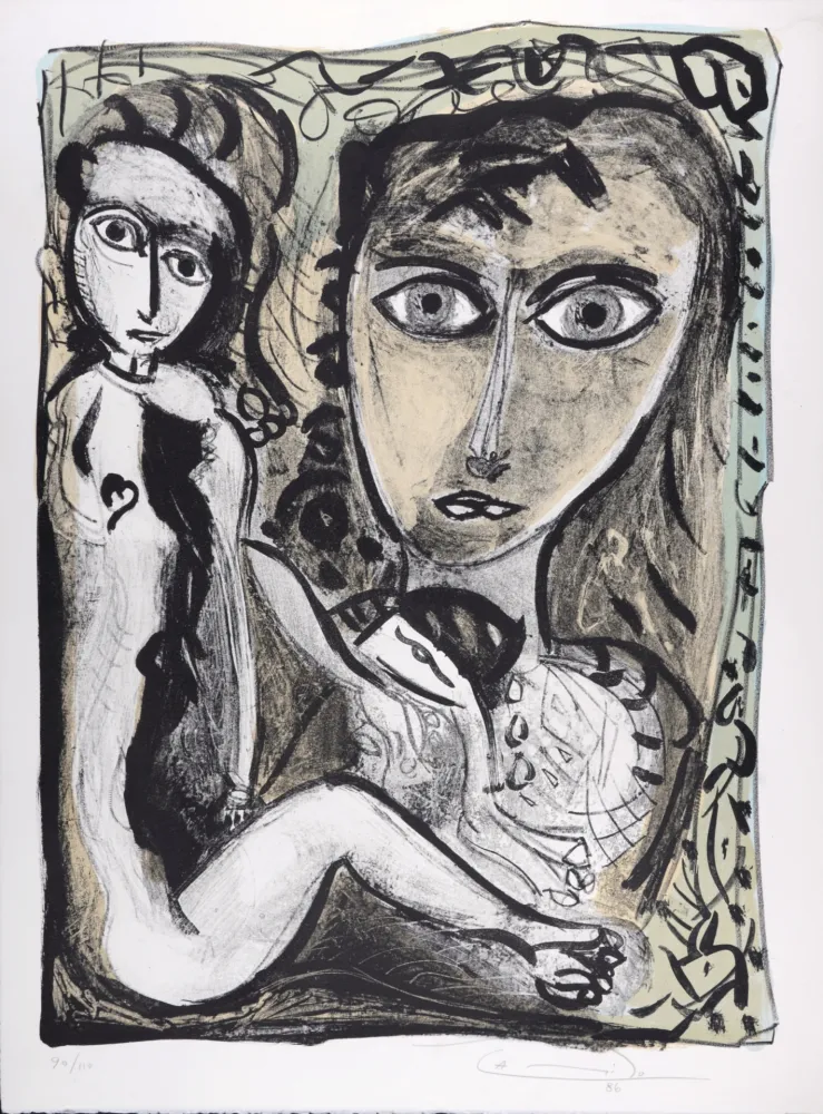 リトグラフ Franqui - Figures, 1986 - Hand-signed