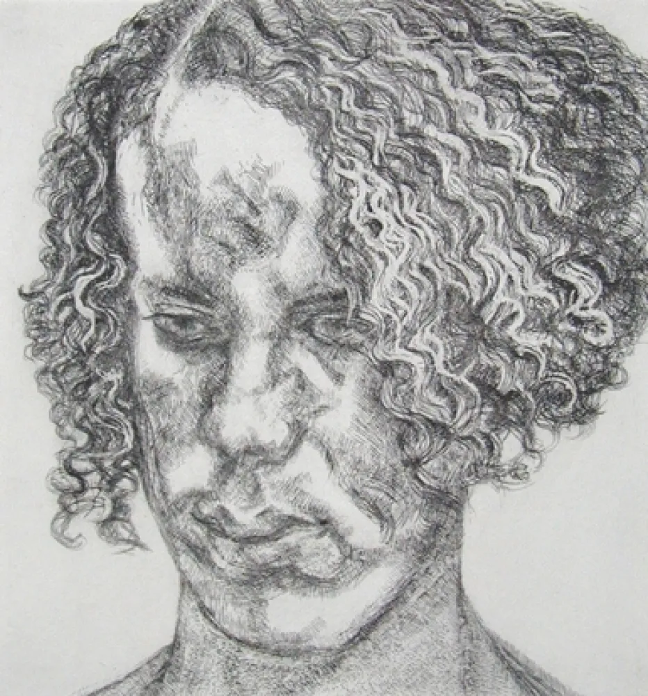 エッチング Freud - Girl with fuzzy hair  