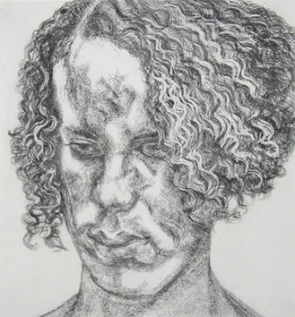 エッチング Freud - Girl with fuzzy hair  