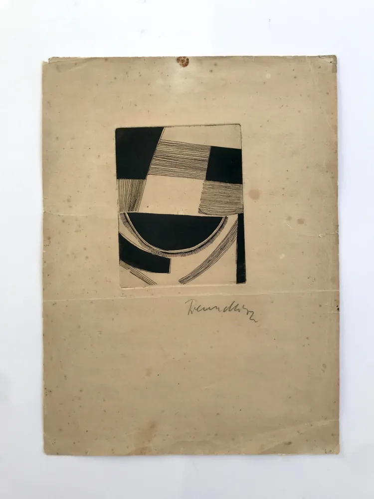 エッチング Freundlich - Sans titre (composition abstraite)