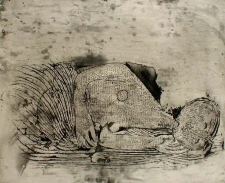 エッチング Friedlaender - Femme Endormie