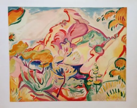 リトグラフ Friesz - Paysage a la Ciotat