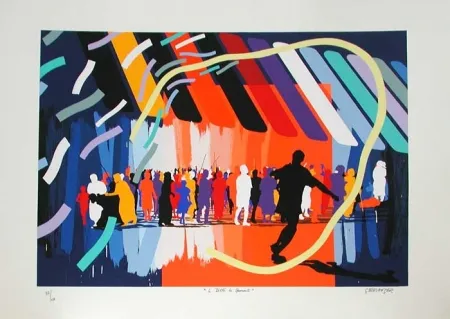 リトグラフ Fromanger - Le dipri de Gaumont