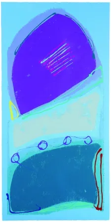 シルクスクリーン Frost - Blue Rondo