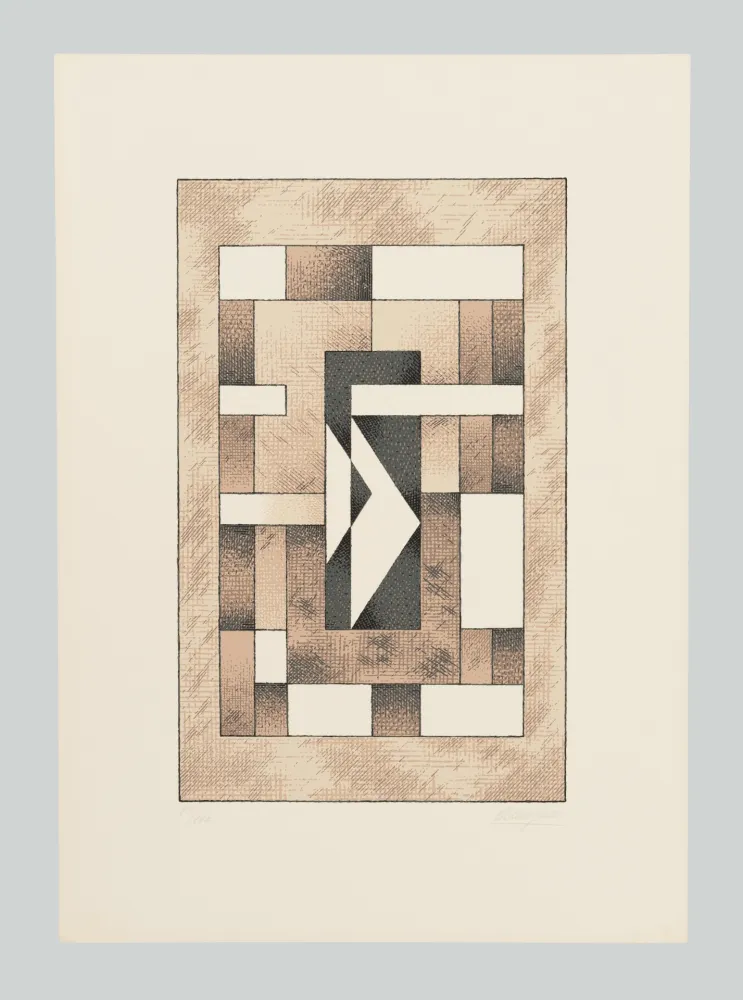 シルクスクリーン Galli - Composizione (Tav. C)