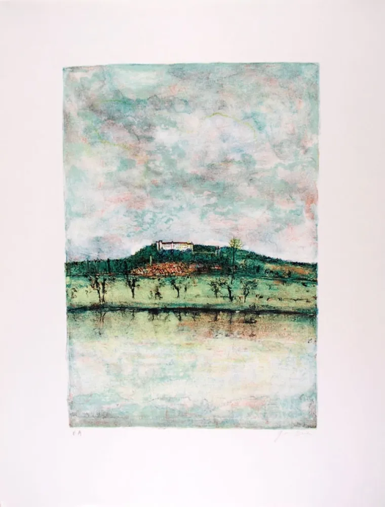 リトグラフ Gantner - Château sur Saône 