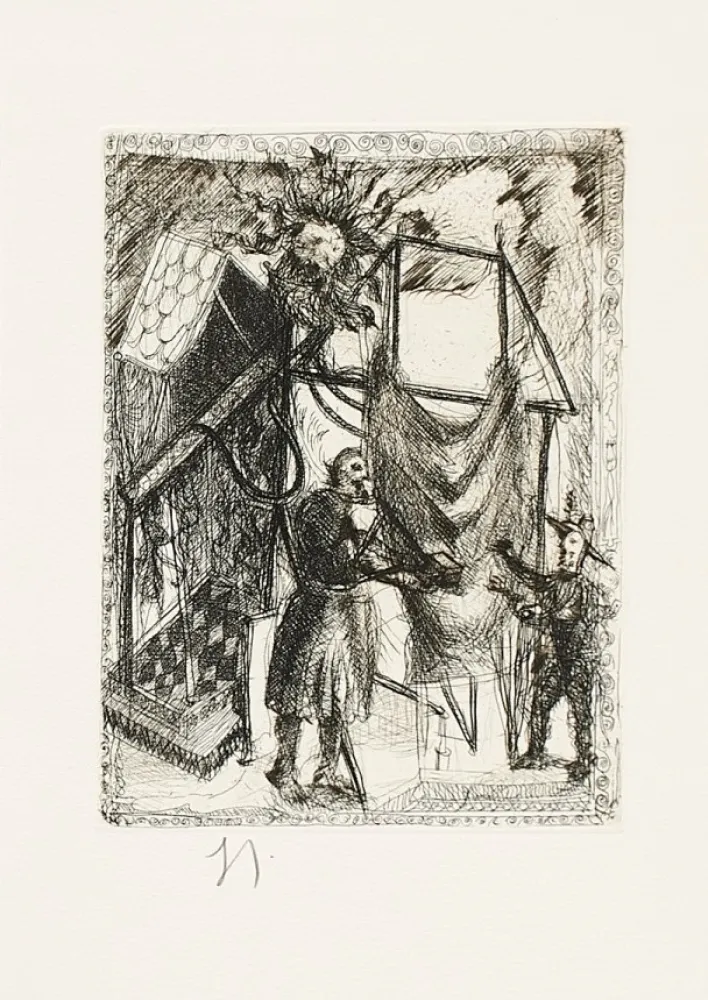 彫版 Garouste - Sans titre carte de voeix