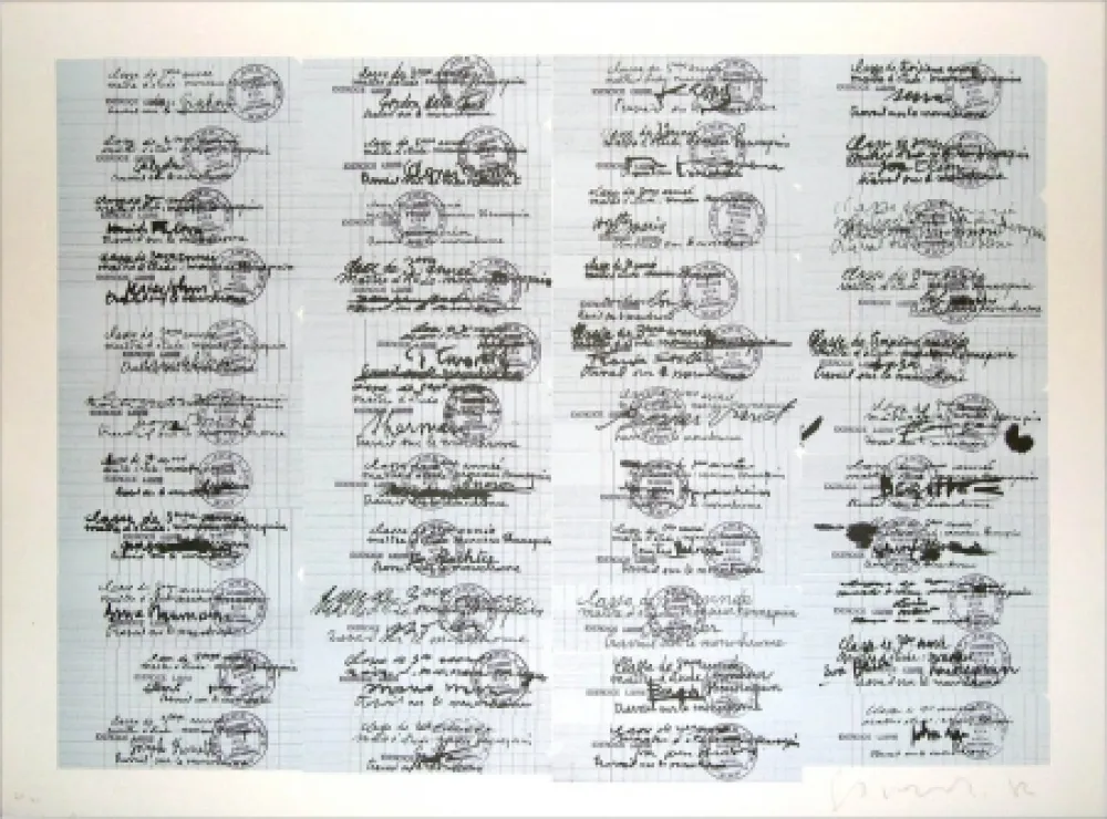 リトグラフ Gasiorowski - Classe de 3ème