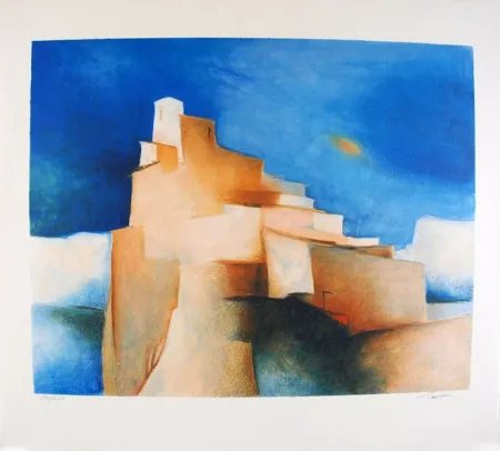 リトグラフ Gaveau - Cité médiévale