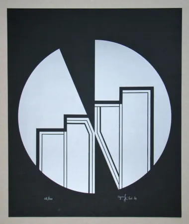 リノリウム彫版 Geiler - Concrete-constructive Composition