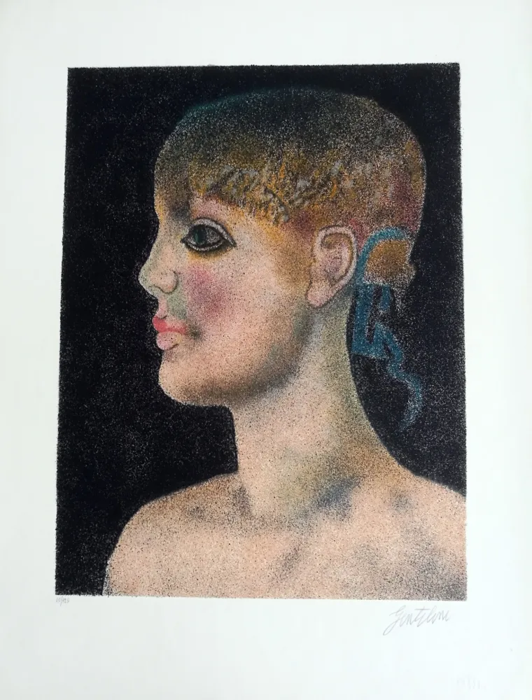 リトグラフ Gentilini - Ragazza di Roma