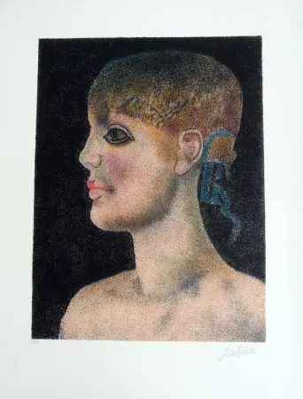 リトグラフ Gentilini - Ragazza di Roma