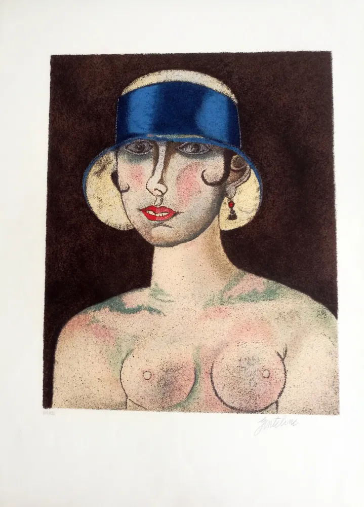 リトグラフ Gentilini - Ragazza di Roma