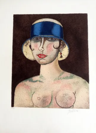 リトグラフ Gentilini - Ragazza di Roma