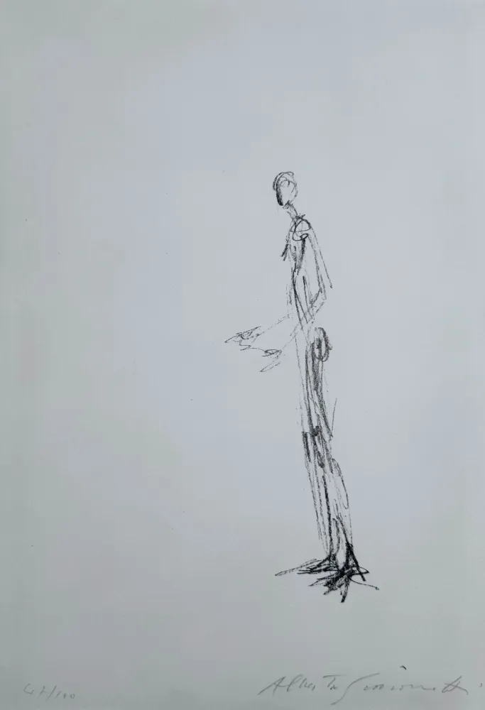 リトグラフ Giacometti - Homme Debout 