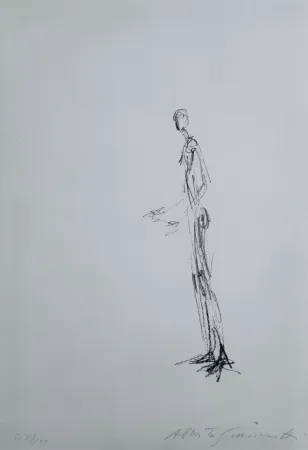 リトグラフ Giacometti - Homme Debout 