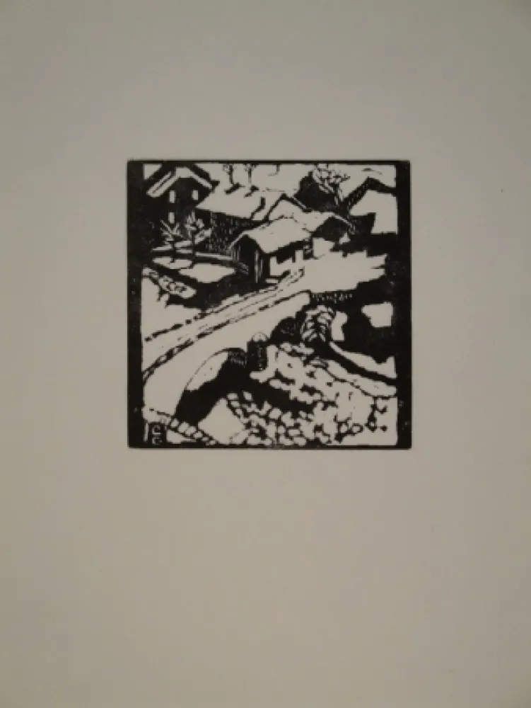 木版 Giacometti - Il ponte al sole, die Brücke in Stampa