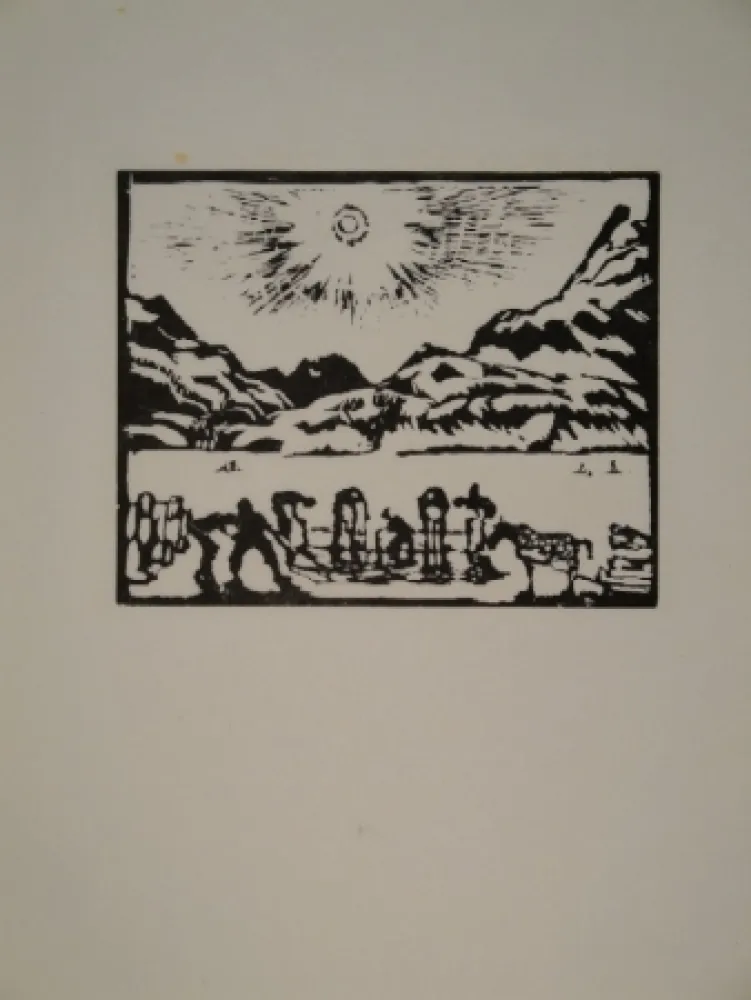 木版 Giacometti - Lavoratori del ghiaccio, die Eisbrecher