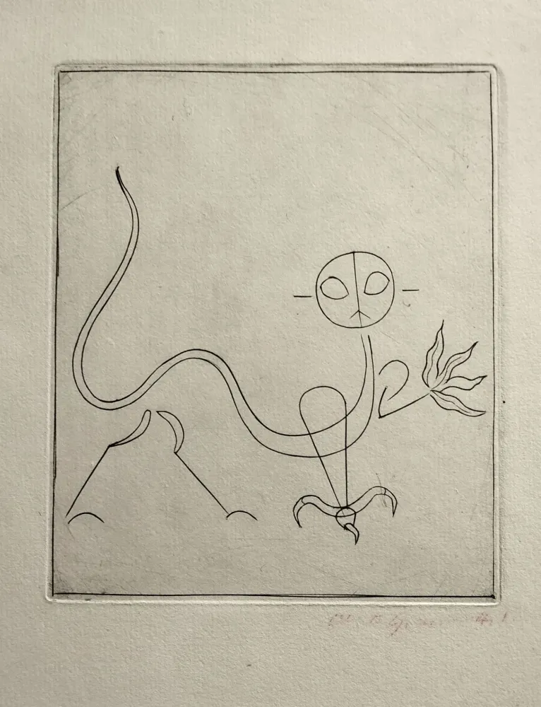 ポイントーセッシュ Giacometti - Le Chat, from  André Breton, l'Air de l'eau