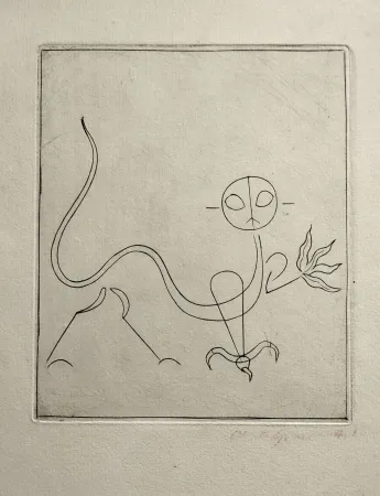 ポイントーセッシュ Giacometti - Le Chat, from  André Breton, l'Air de l'eau
