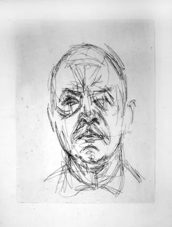 彫版 Giacometti - Portrait d'Iliazd