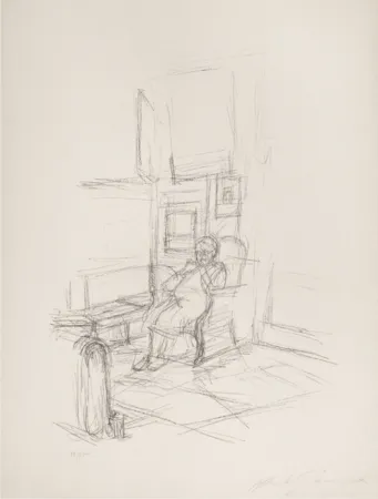 リトグラフ Giacometti - The artist's mother sitting in front of the stove