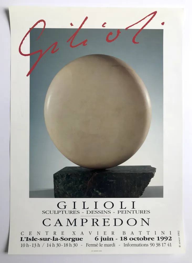 掲示 Gilioli - Centre Xavier Battini / L'Isle-sur-la-Sorgue