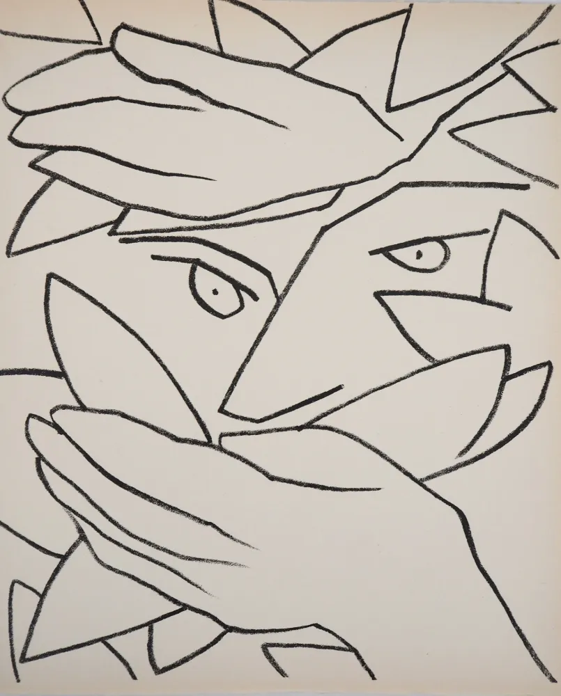 リトグラフ Gilot - L'homme camouflé