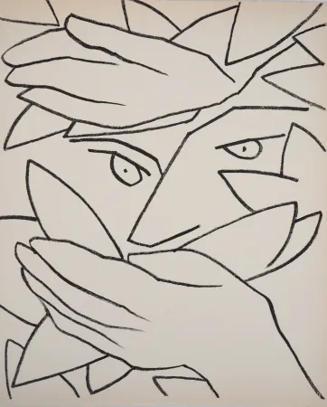 リトグラフ Gilot - L'homme camouflé