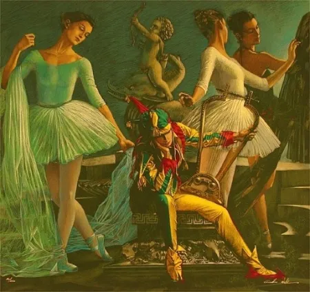 シルクスクリーン Girotto - Pensive Jester