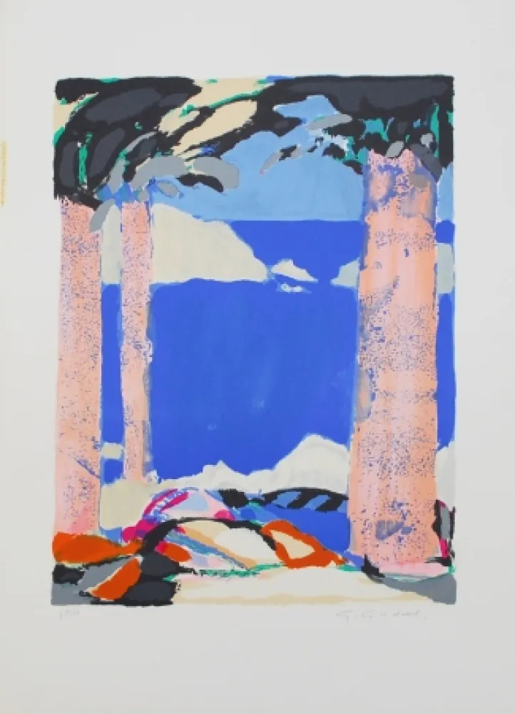 リトグラフ Godard - Symphonie en bleu IV