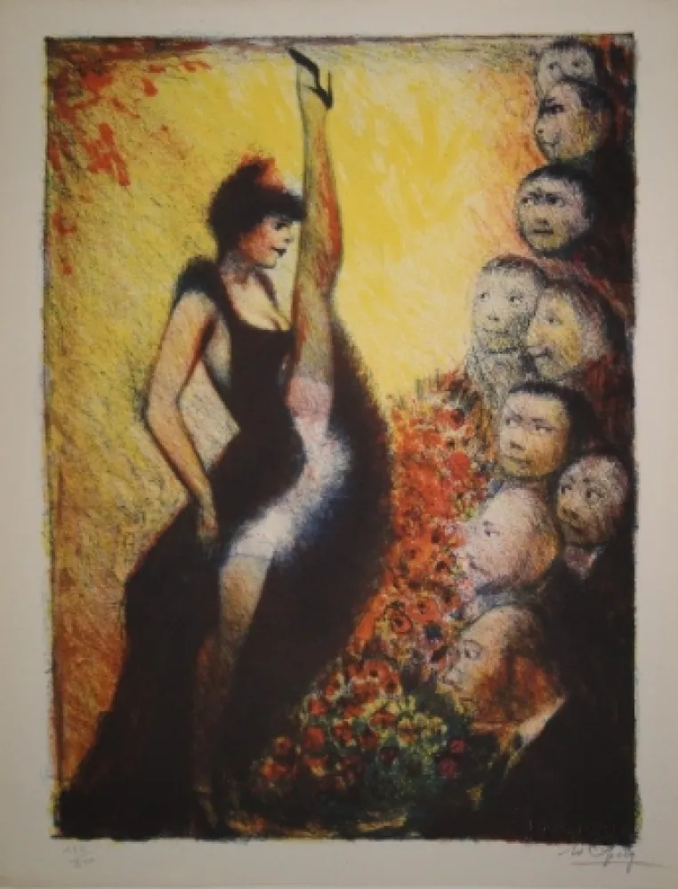 リトグラフ Goerg - Cancan