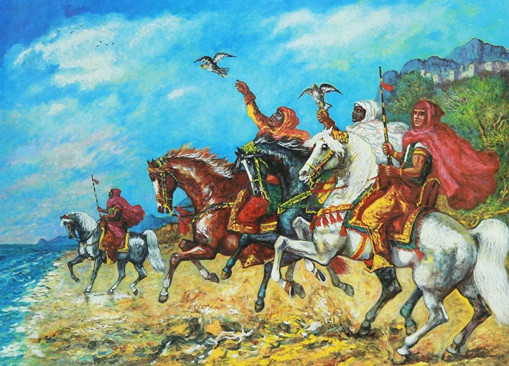 シルクスクリーン Gonzaga - I FALCONERI