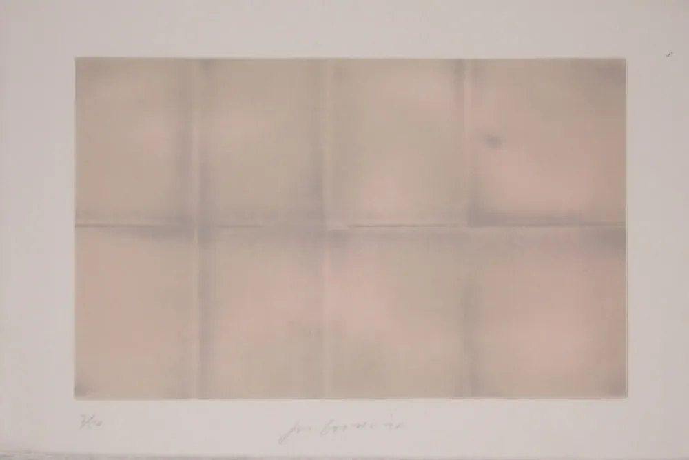 リトグラフ Goode - Grey Folded Clouds - III Pink and Green