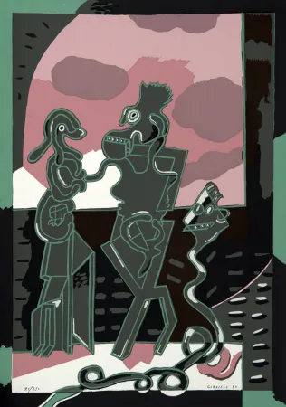 シルクスクリーン Gordillo - Sin título