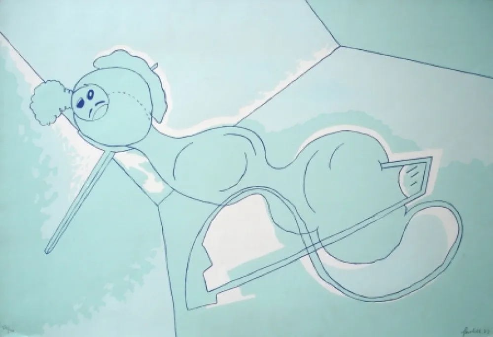 シルクスクリーン Gordillo - Sin título