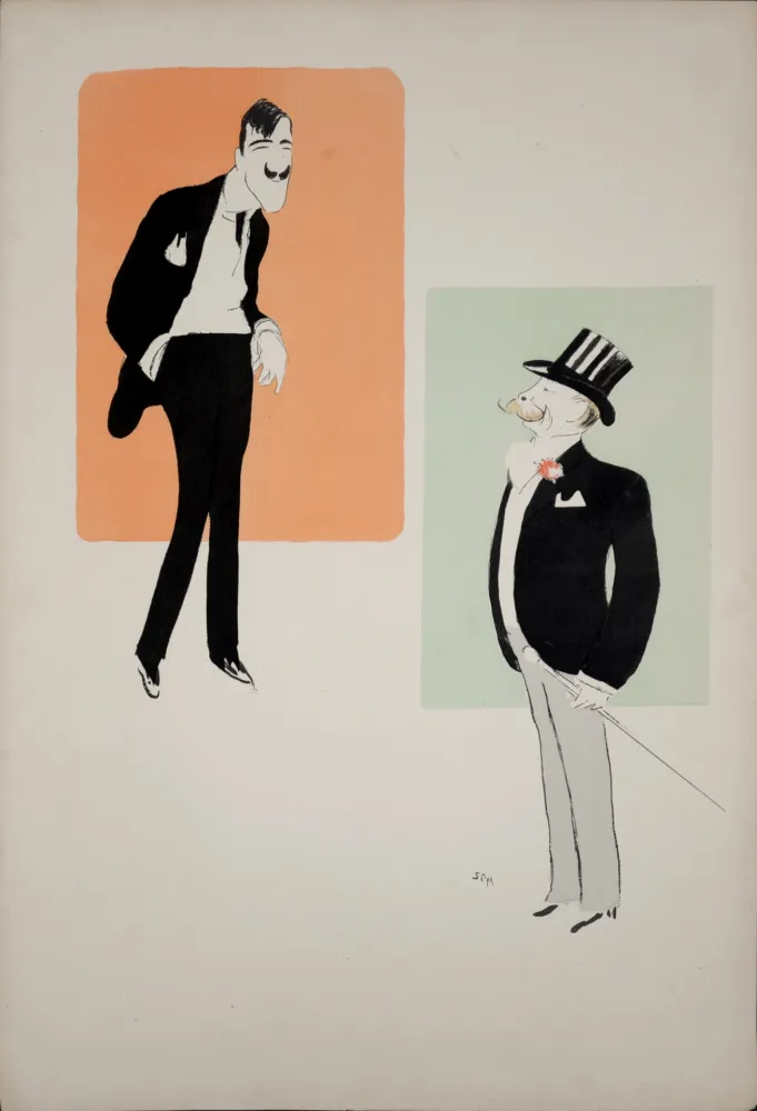 リトグラフ Goursat - Leonetto Cappiello et Duc de Morny, 1901
