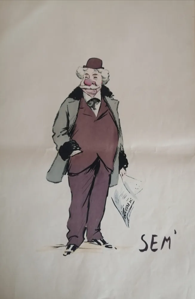 リトグラフ Goursat - SEM - Caricature Album Marseillais