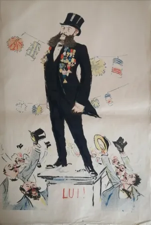 リトグラフ Goursat - SEM - Caricature Album Marseillais