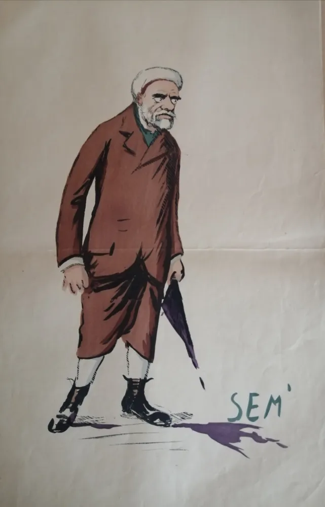 リトグラフ Goursat - SEM - Caricature Album Marseillais