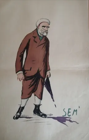 リトグラフ Goursat - SEM - Caricature Album Marseillais