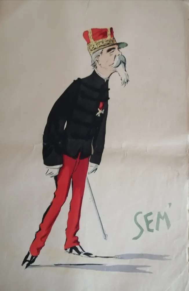 リトグラフ Goursat - SEM - Caricature Album Marseillais