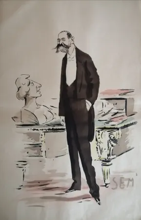 リトグラフ Goursat - SEM - Caricature Album Marseillais