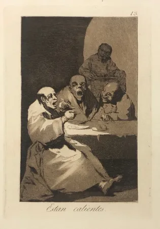 エッチング Goya - Capricho 13. Están calientes