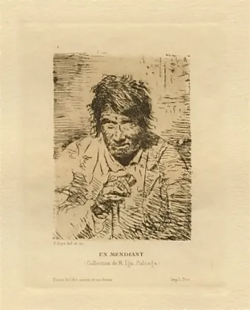 彫版 Goya - Le mendiant (The Beggar)