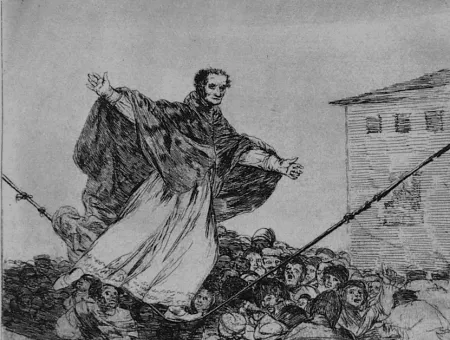 エッチングと　アクチアント Goya - Que rompe al cueda