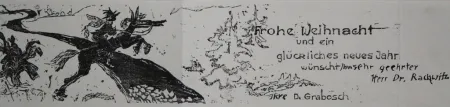 木版 Grabosch - Frohe Weihnacht